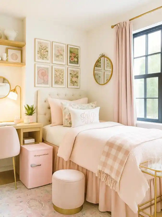 Blush Pink & Gold Accent Decor
