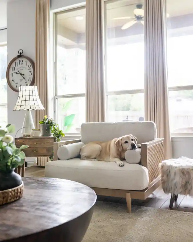 Chic Cane Accent Chair