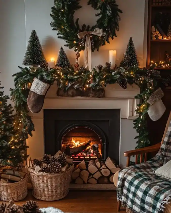 Classic Rustic Fireside Glow