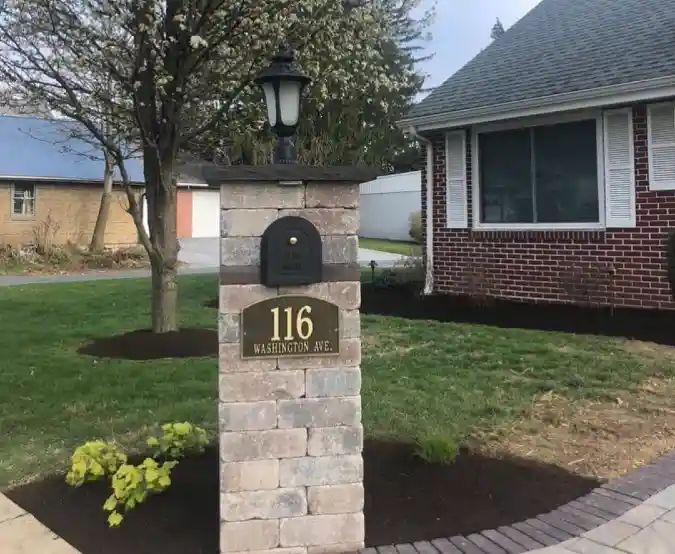 Classic Stone Pillar and Lantern