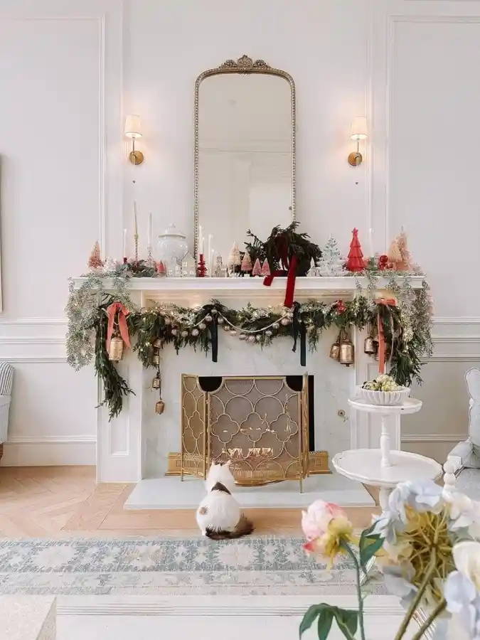Curated Collector's Christmas Mantel