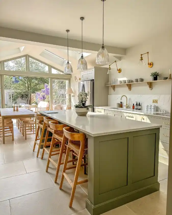 Earthy Green and Neutral Two-Tone