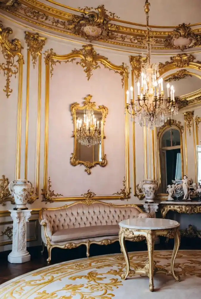 Embrace Gilded Boiserie and Pastel Hues