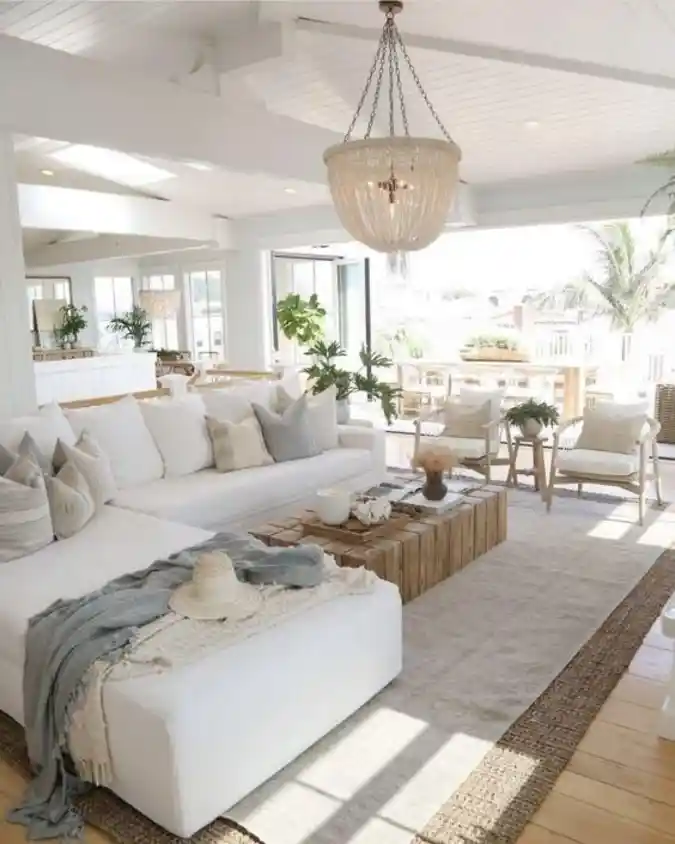 Embrace Natural Light with Airy White and Wood Tones