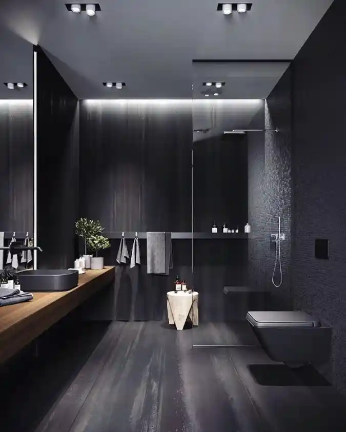 Embrace Textured Monochrome and Warm Wood Accents