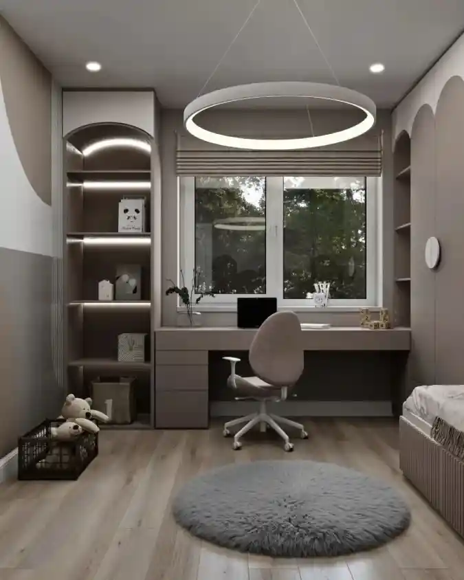 Integrated Window Alcove Desk