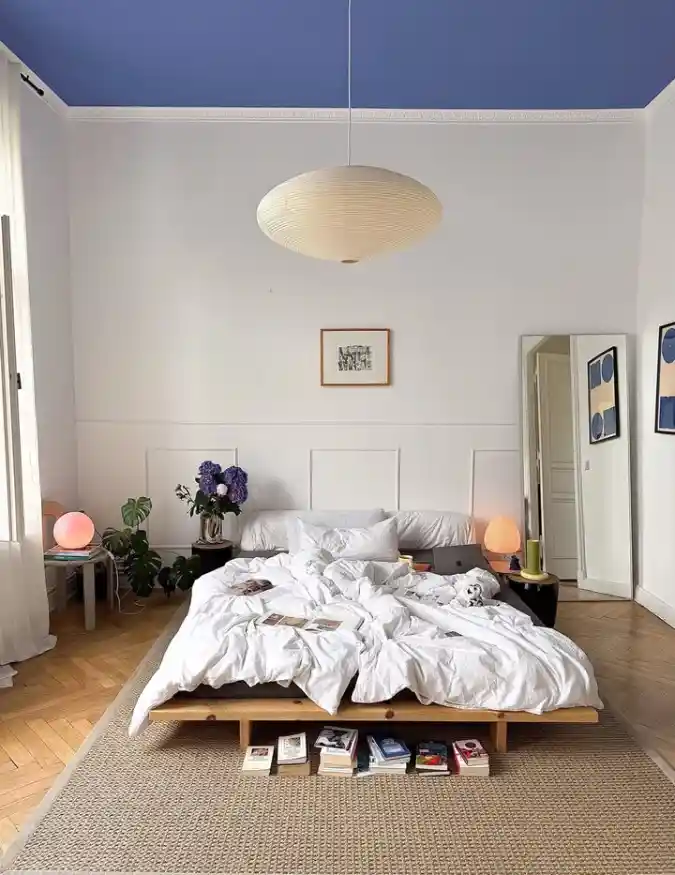 Low-Slung Platform Bed with Wabi-Sabi Charm