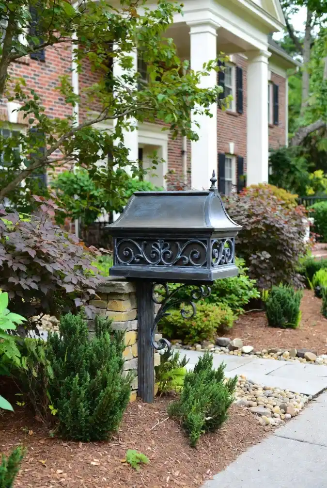 Manor Stone Pillar and Ornate Box