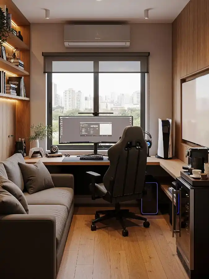 Multi-Functional Window Alcove Office