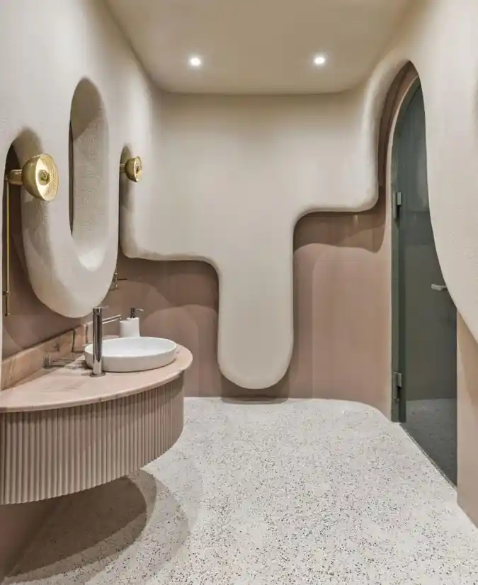 Organic Curves and Textured Plaster