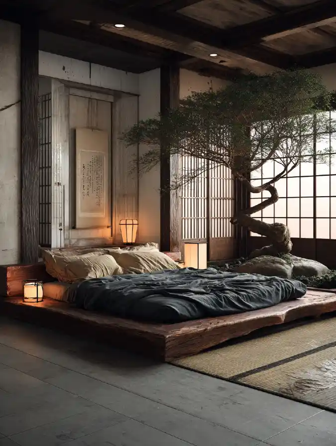 Raw Wood and Bonsai Oasis