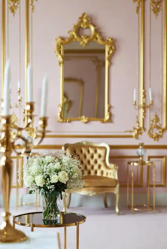 Rosy Rococo Vignette