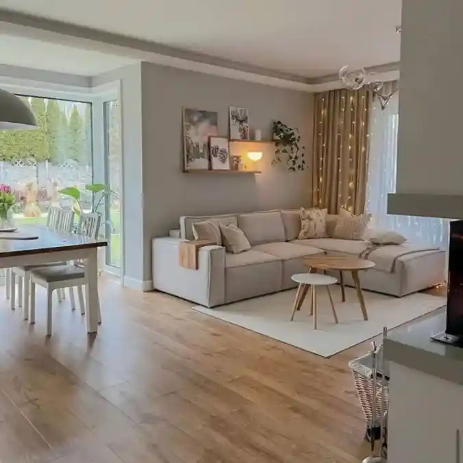 Serene Scandi Sanctuary with String Lights