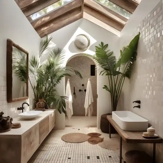 Skylight Oasis with Tropical Foliage