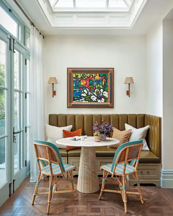 Skylit Artful Banquette