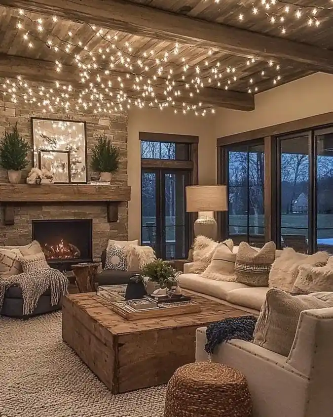 Warm, Ambient Overhead Lighting