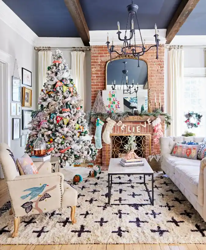 Whimsical and Bright Tradition Mantel