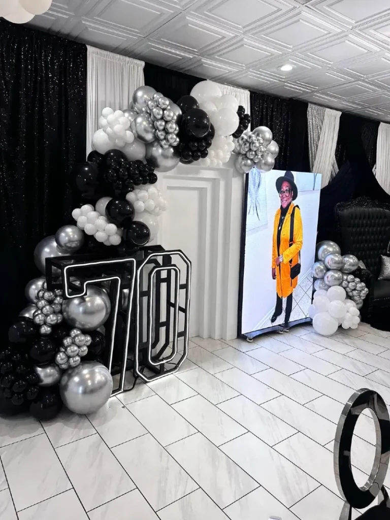 Monochrome Black & Silver Glamour