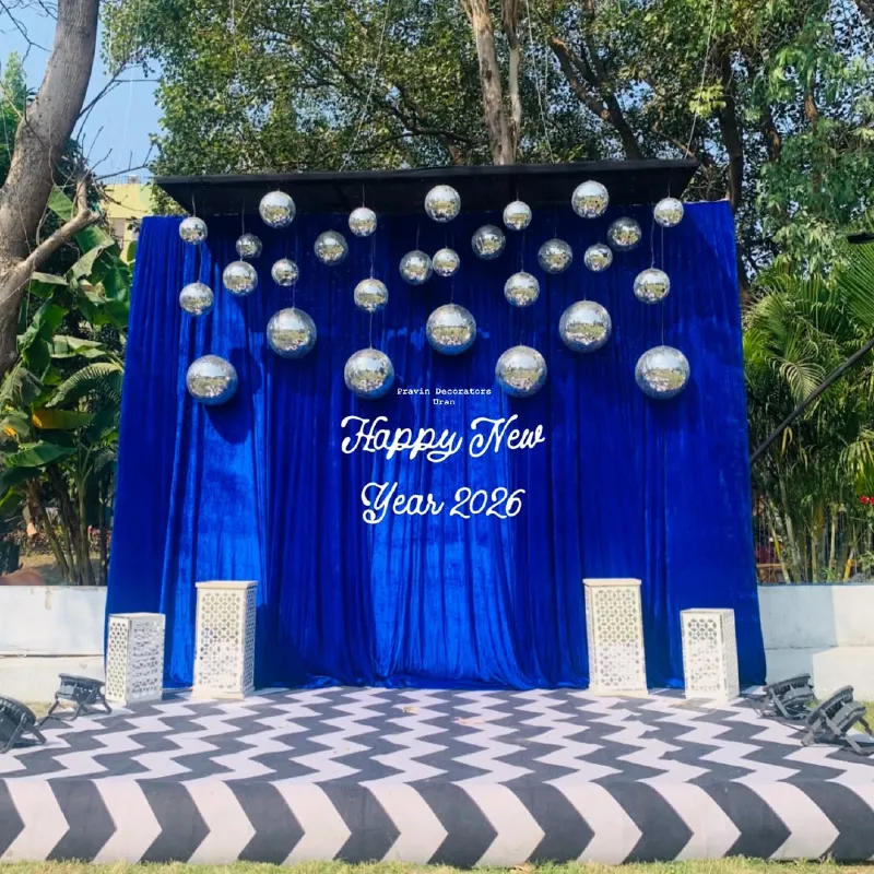  Electric Blue Velvet & Disco Rain Stage