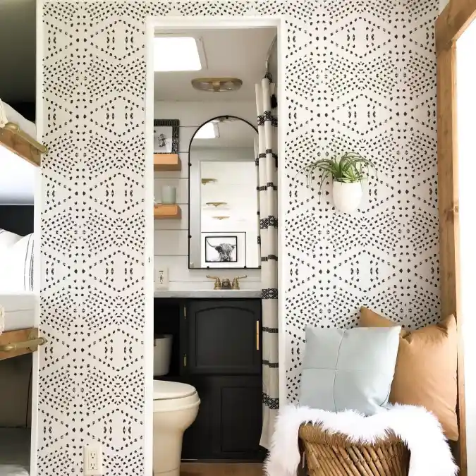 Bold Patterned Wallpaper Accents