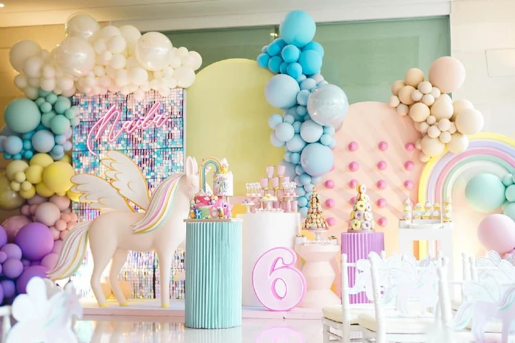 Bright Geometric & Pastel Dessert Spread