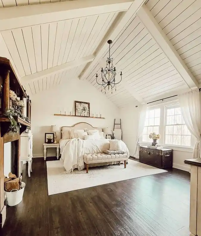 Bright Rustic Farmhouse with Vaulted Beadboard