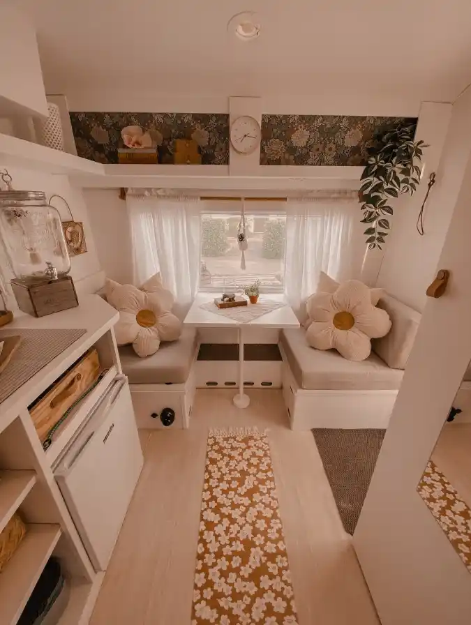 Bright and Cozy Floral Dining Nook