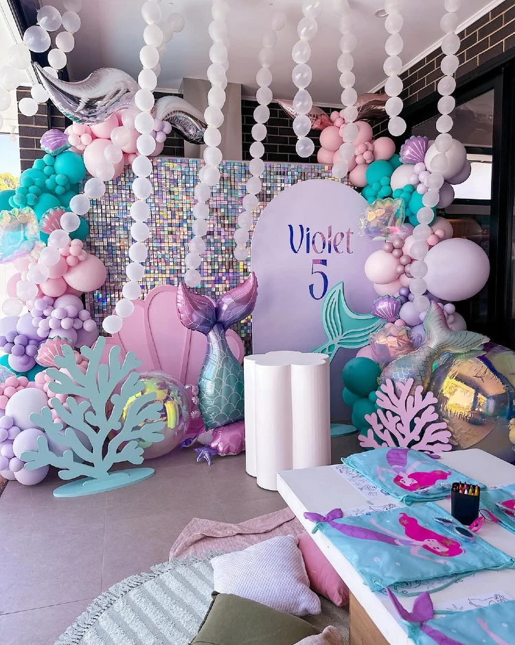 Bubble Curtains & Violet Shimmer Patio