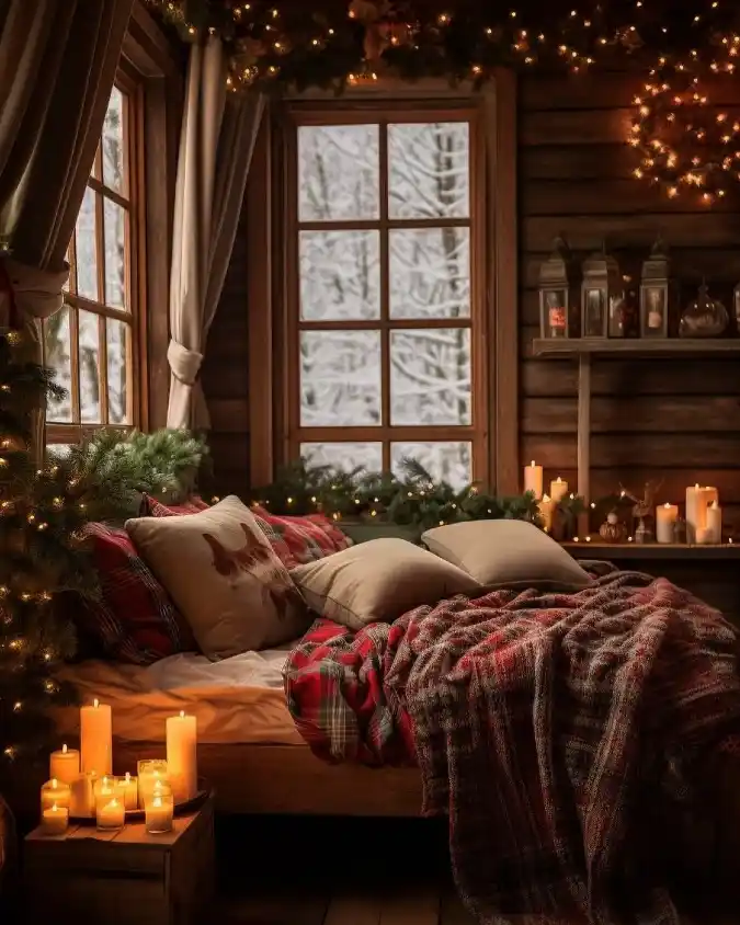 Candlelit Cabin Bedroom Escape