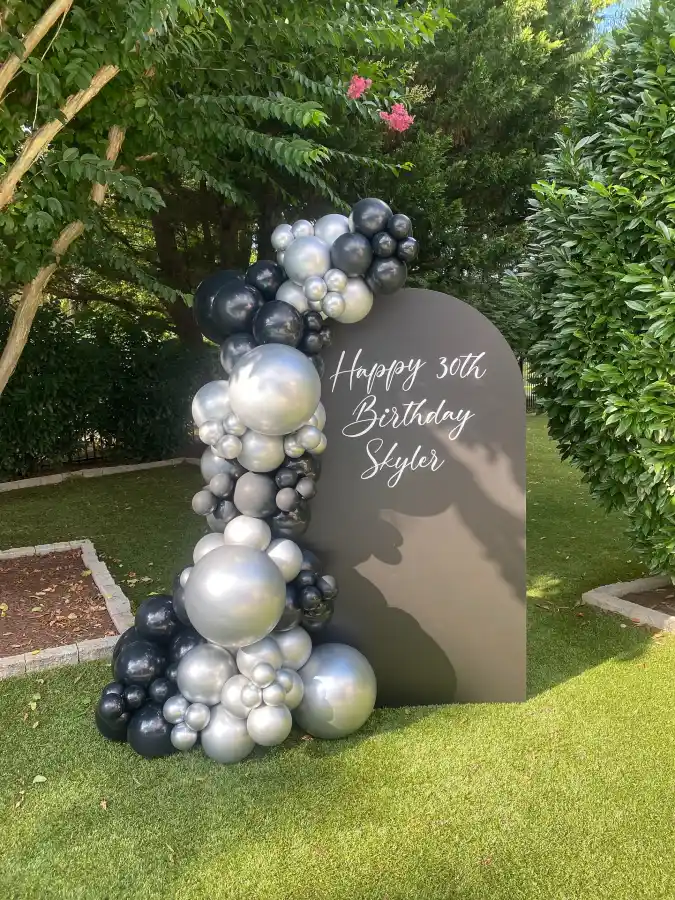 Chic Black and Silver Garden Soiree