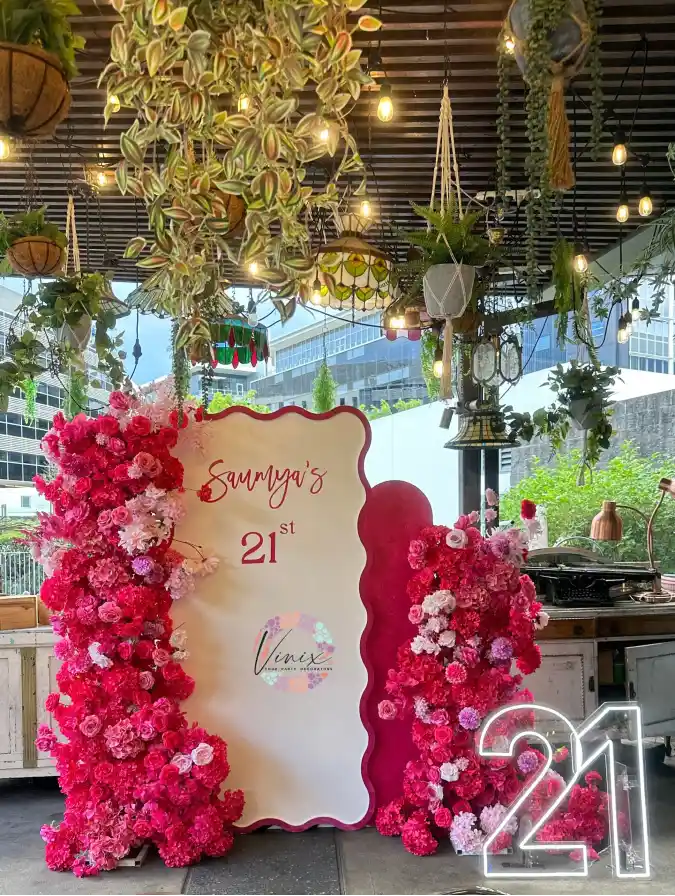 Chic Floral Rooftop Soiree