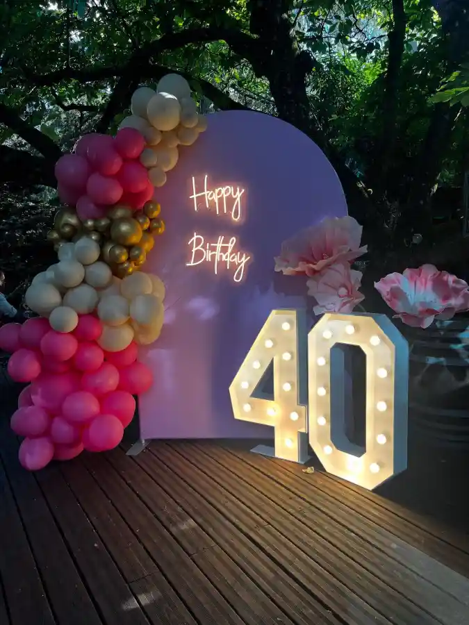 Chic Garden Glitz and Neon Glow