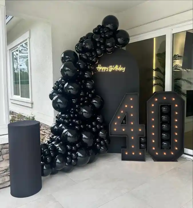 Chic Monochromatic Milestone