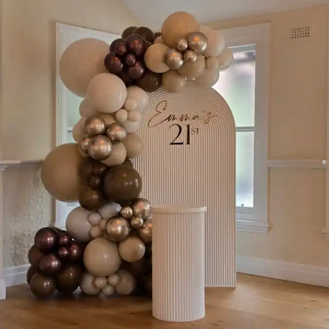 Chic Neutral Photo Backdrop Station