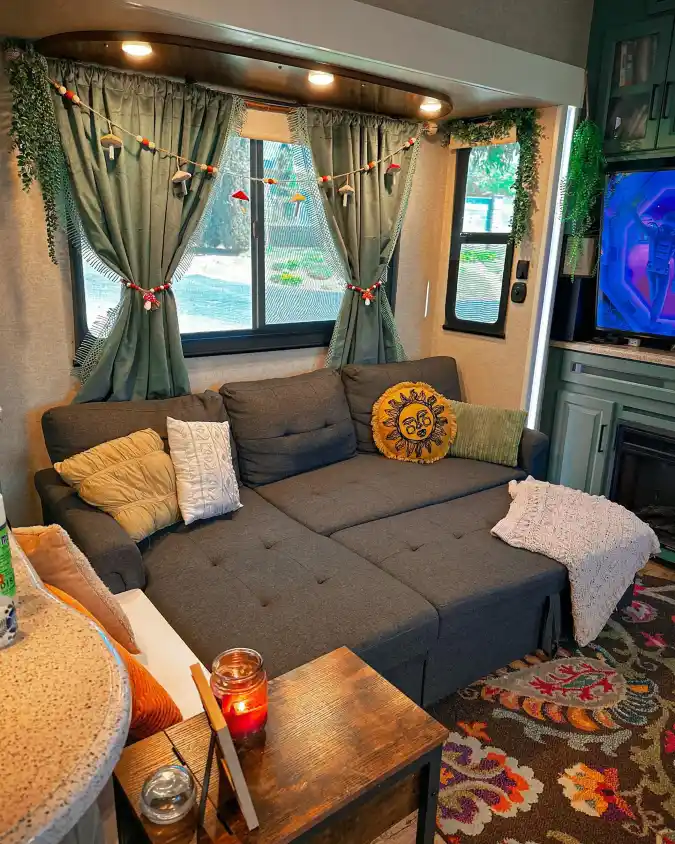 Cozy Bohemian Sectional Lounge