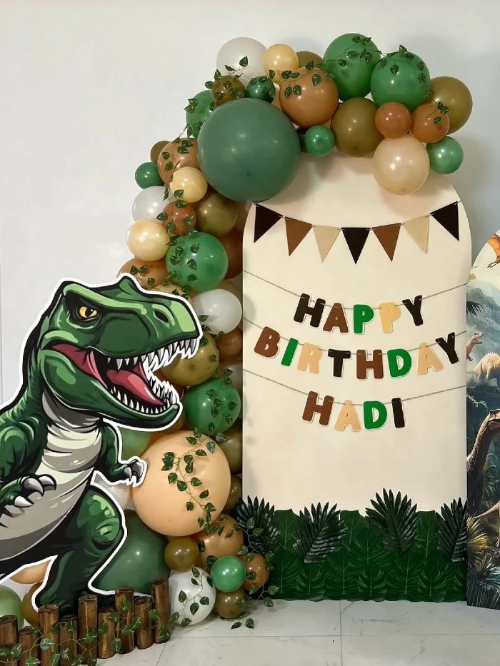 Earthy Olive and Tan Prehistoric Arch Setup