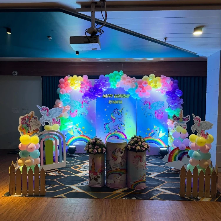 Electric Blue & Neon Glow Fantasy Stage