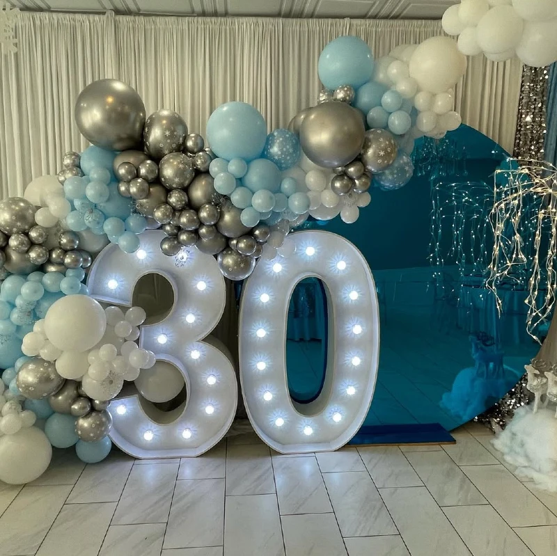 Electric Ice & Silver 30th Birthday Lounge