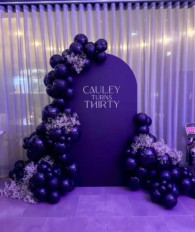 Elegant 30th Birthday Backdrop