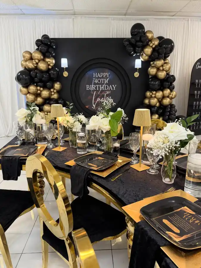 Elegant Black and Gold Soiree