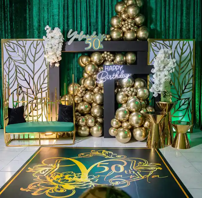 Emerald and Gold Glamour Gala