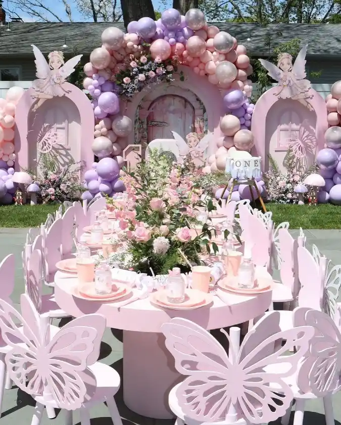 Enchanted Butterfly Garden Tea Party Setup