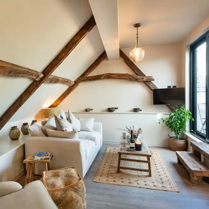 Exposed Beam Attic Escape