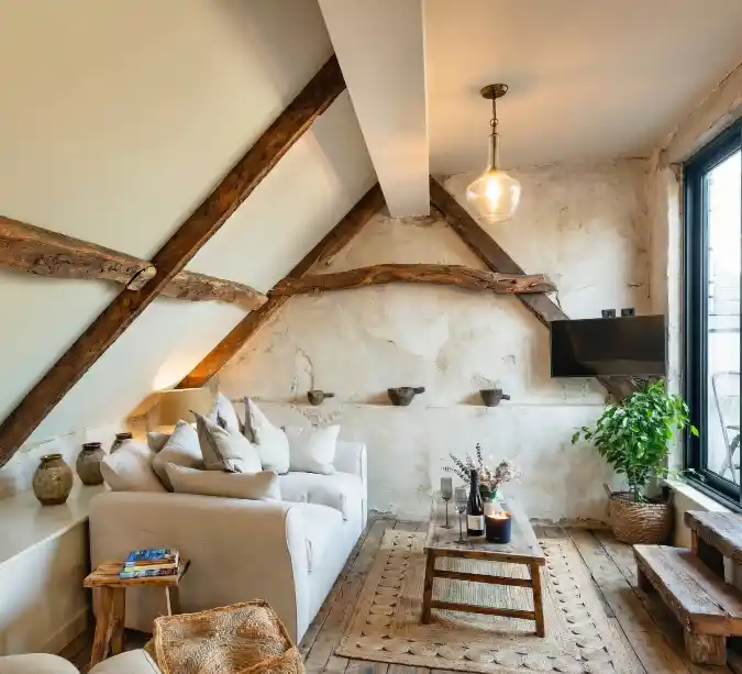 Exposed Beam Attic Escape