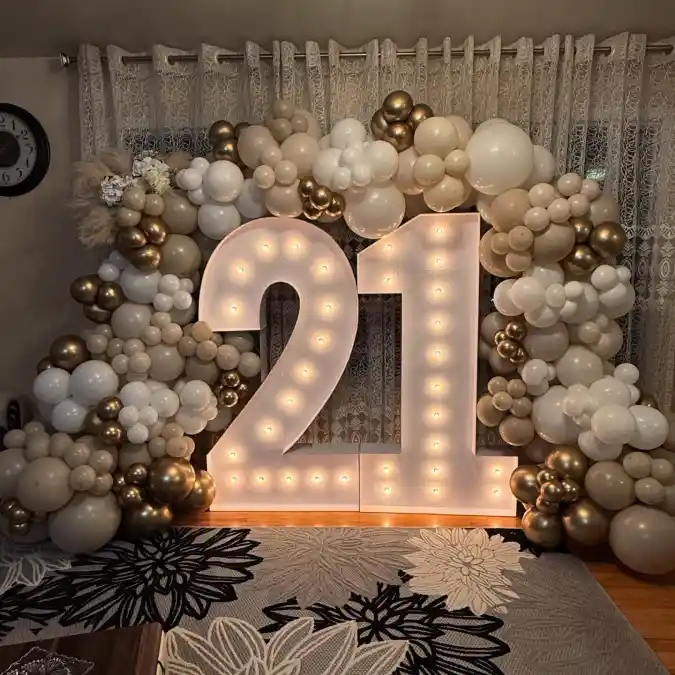 Glamorous Marquee Milestone Backdrop