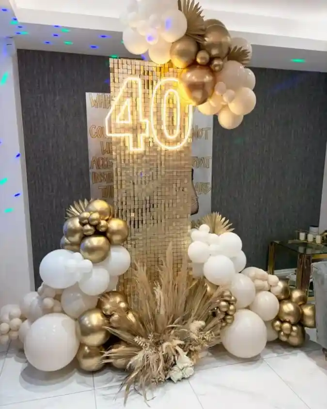 Glamorous Neon and Sequin Photo Backdrop