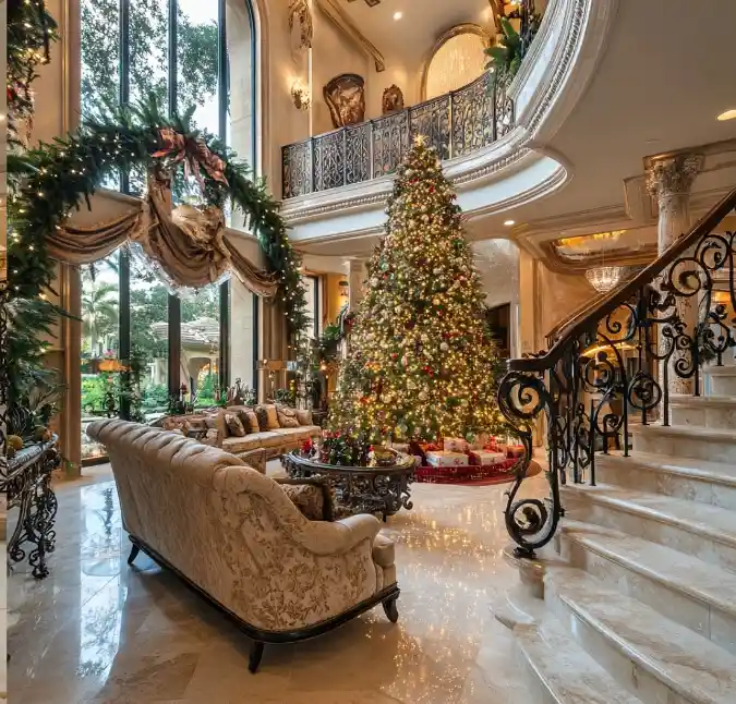 Grand Winter Foyer Glow