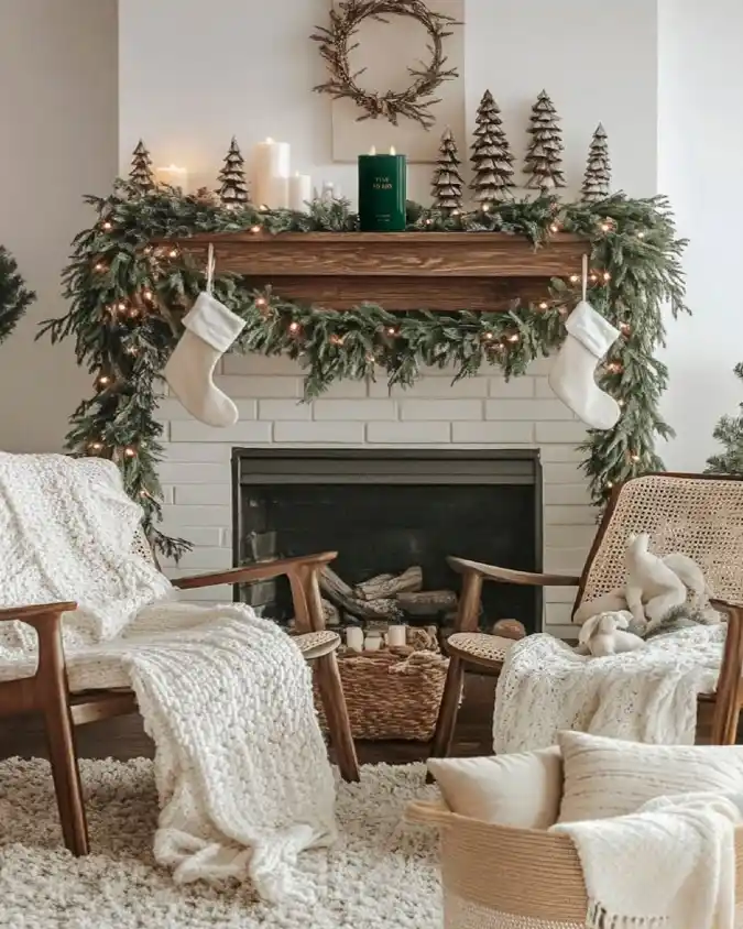 Hearthside Winter Mantel Glow