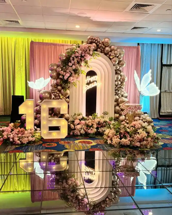 Luxe Butterfly and Marquee Backdrop