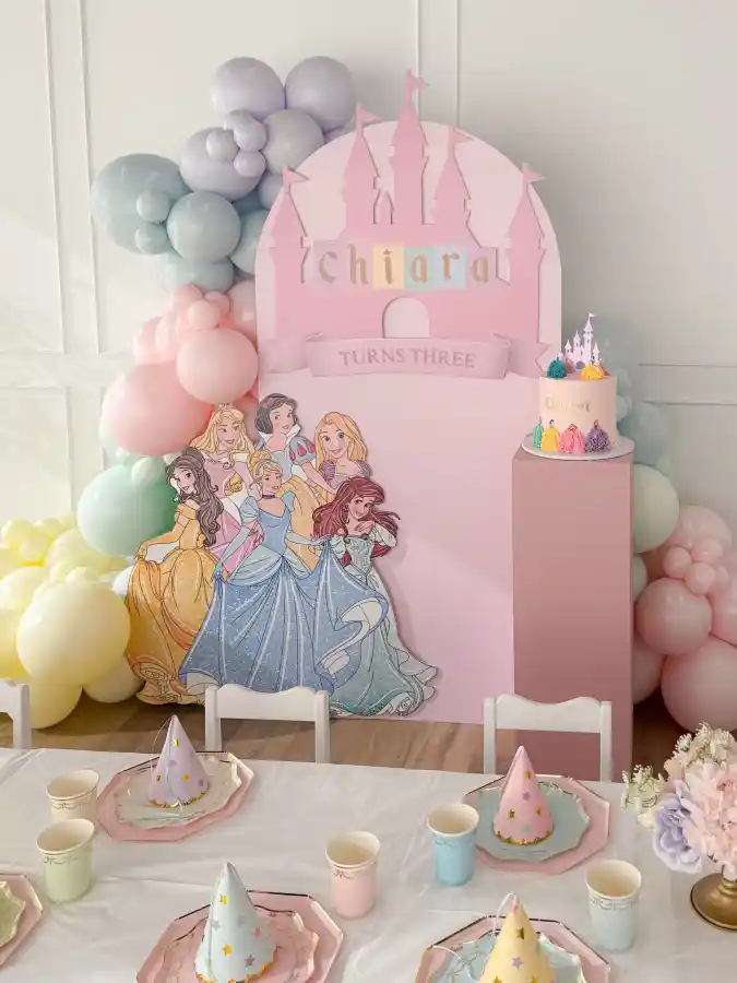 Majestic Princess Castle Backdrop and Dessert Station